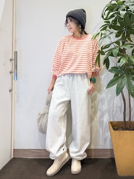 「SHOO・LA・RUE（シューラルー）のアイテム（Tシャツ/カットソー）」を使った、misakiさん（レディース・157cm）の秋コーディネート