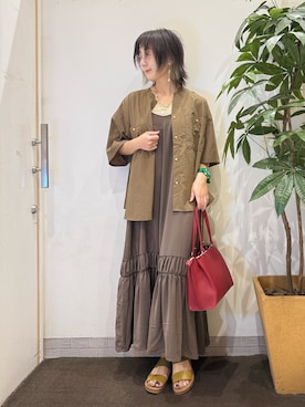 「アイテム（タンクトップ）」を使った、misakiさん（レディース・157cm・40代）の夏コーディネート