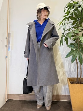 「アイテム（キャップ）」を使った、misakiさん（レディース・157cm・40代）の冬コーディネート