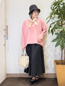 「HusHusH（ハッシュアッシュ）のアイテム」を使った、misakiさん（レディース・157cm）の春コーディネート