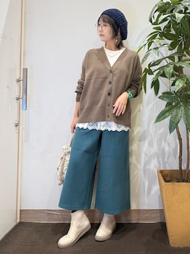 「SHOO・LA・RUE（シューラルー）のアイテム（ブーツ）」を使った、misakiさん（レディース・157cm）の秋コーディネート