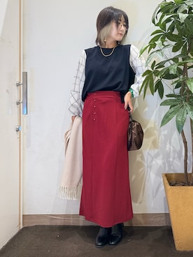 「アイテム（ブーツ）」を使った、misakiさん（レディース・157cm・30代）の秋コーディネート