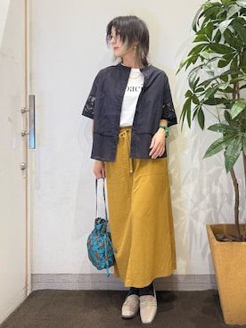 「アイテム（スカート）」を使った、misakiさん（レディース・157cm・40代）の夏コーディネート