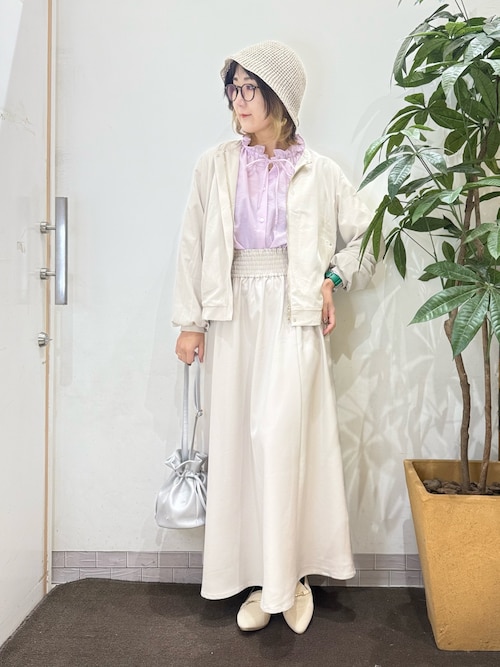 ノーカラーブルゾン　かなた sama さらっと羽織れる ノーカラーブルゾン（ブルゾン/ジャンバー