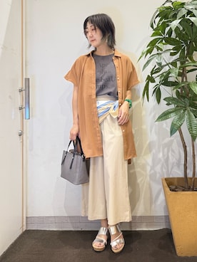 「DRESKIP（ドレスキップ）のアイテム」を使った、misakiさん（レディース・157cm）の夏コーディネート