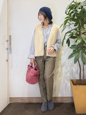 「SHOO・LA・RUE（シューラルー）のアイテム（ブーツ）」を使った、misakiさん（レディース・157cm）の秋コーディネート