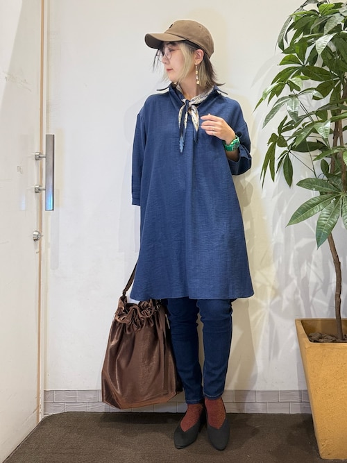 セール】【S-LL/体型カバー】さらっとしたタッチが魅力 デニム