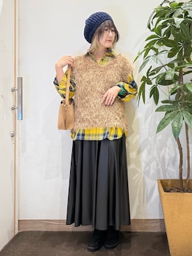 「アイテム（帽子）」を使った、misakiさん（レディース・157cm・30代）の秋コーディネート