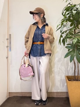 「Lee（リー）のアイテム（バッグ）」を使った、misakiさん（レディース・157cm）の春コーディネート