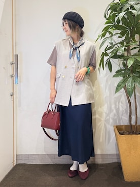 「アイテム（ワンピース）」を使った、misakiさん（レディース・157cm・40代）の夏コーディネート