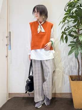「アイテム（財布/小物）」を使った、misakiさん（レディース・157cm）の秋コーディネート