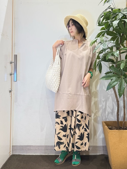 セール】【洗える】楽に体型カバー叶う チュニックワンピース