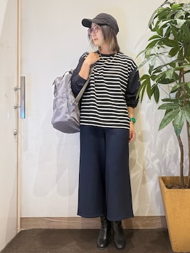 「アイテム（バックパック/リュック）」を使った、misakiさん（レディース・157cm・30代）の秋コーディネート