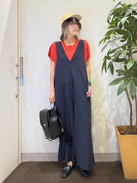 「DRESKIP（ドレスキップ）のアイテム」を使った、misakiさん（レディース・157cm）の夏コーディネート