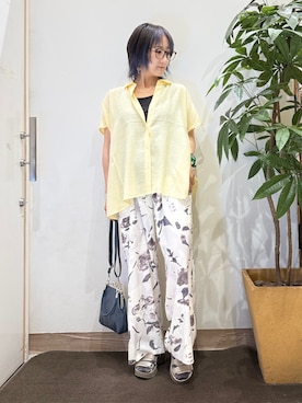 「SHOO・LA・RUE（シューラルー）のアイテム（その他パンツ）」を使った、misakiさん（レディース・157cm）の夏コーディネート