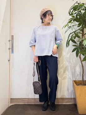 「Lee（リー）のアイテム（バッグ）」を使った、misakiさん（レディース・157cm）の秋コーディネート
