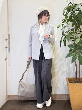 「SHOO・LA・RUE（シューラルー）のアイテム（テーラードジャケット）」を使った、misakiさん（レディース・157cm）の冬コーディネート