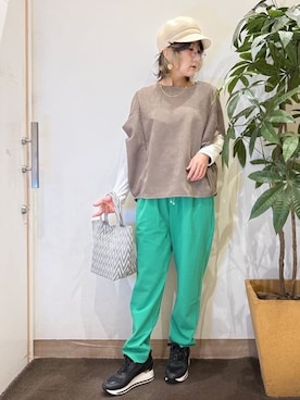 「アイテム（キャスケット）」を使った、misakiさん（レディース・157cm）の冬コーディネート