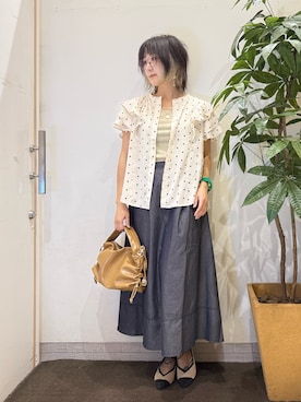 「アイテム（パンプス）」を使った、misakiさん（レディース・157cm・40代）の夏コーディネート