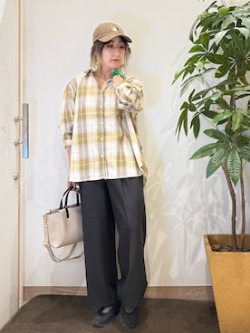 「SHOO・LA・RUE（シューラルー）のアニマル刺繍キャップ（キャップ）」を使った、misakiさん（レディース・157cm）の秋コーディネート