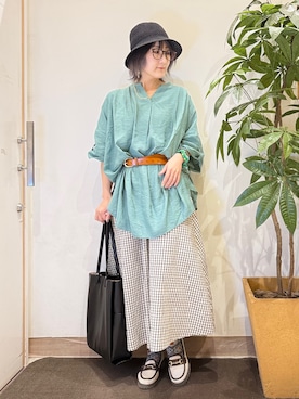 「SHOO・LA・RUE（シューラルー）のアイテム（パンプス）」を使った、misakiさん（レディース・157cm）の春コーディネート