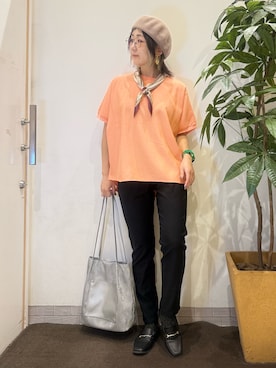 「アイテム（バンダナ/スカーフ）」を使った、misakiさん（レディース・157cm・40代）の夏コーディネート