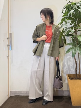「アイテム（ショルダーバッグ）」を使った、misakiさん（レディース・157cm・30代）の夏コーディネート