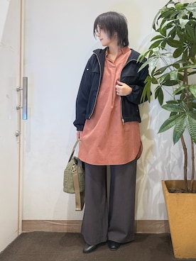 「アイテム（ワンピース/ドレス）」を使った、misakiさん（レディース・157cm・40代）の秋コーディネート