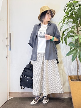 「SHOO・LA・RUE（シューラルー）のアイテム（パンプス）」を使った、misakiさん（レディース・157cm）の春コーディネート