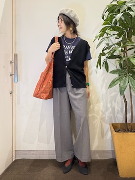 「アイテム（ベスト）」を使った、misakiさん（レディース・157cm・40代）の夏コーディネート
