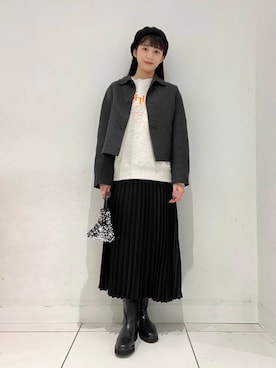 「ショートブルゾン」｜Lisaさん（レディース・168cm）の秋コーディネート