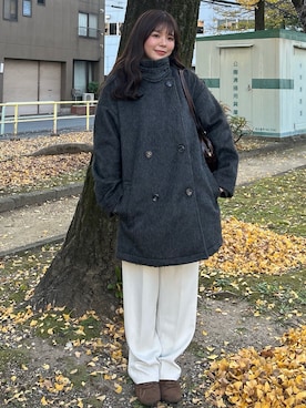 「アイテム（テーラードジャケット）」を使った、maruさん（レディース・151cm）の冬コーディネート