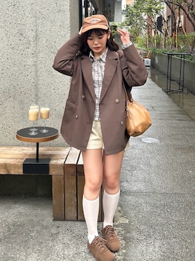 「お洒落さんとつながりたい」｜「アイテム（ソックス/靴下）」を使った、maruさん（レディース・151cm）の秋コーディネート