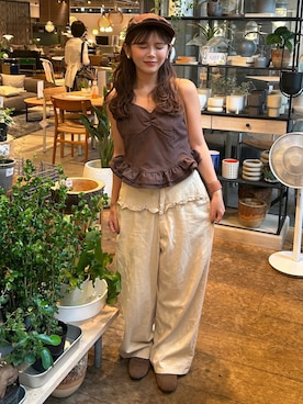 「アイテム（ハンチング/ベレー帽）」を使った、maruさん（レディース・151cm）の秋コーディネート