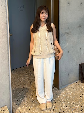 「アイテム（パンツ）」を使った、maruさん（レディース・151cm）の秋コーディネート