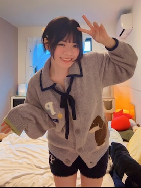 「アイテム（ルームウェア/パジャマ）」を使った、Chi さん（レディース・156cm）の冬コーディネート