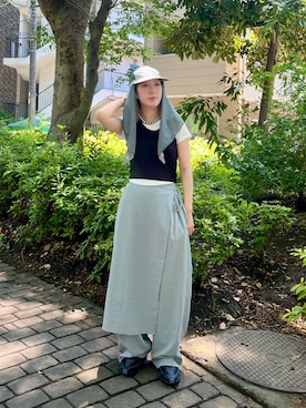 「サンシェード」｜ishishi30さん（レディース・155cm）の夏コーディネート