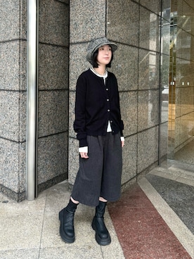 「アイテム（キャスケット）」を使った、ishishi30さん（レディース・155cm）の秋コーディネート