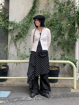 「アイテム（ハンチング/ベレー帽）」を使った、ishishi30さん（レディース・155cm）の秋コーディネート