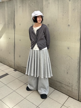 「アイテム（キャスケット）」を使った、ishishi30さん（レディース・155cm）の冬コーディネート