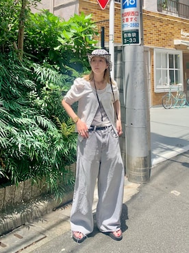 「kaorinomori（カオリノモリ）のアイテム」を使った、ishishi30さん（レディース・155cm）の夏コーディネート
