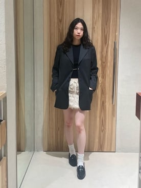 「ATTISESSION（アティセッション）のアイテム（テーラードジャケット）」を使った、oomotoさん（レディース・162cm）の秋コーディネート