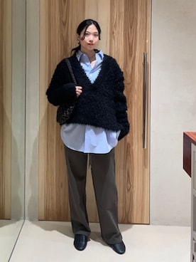 「ベーシック/トラッド」｜「アイテム（スウェットパンツ）」を使った、oomotoさん（レディース・162cm）の秋コーディネート