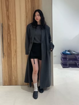 「ラップスカート」｜「アイテム（その他アウター）」を使った、oomotoさん（レディース・162cm）の秋コーディネート