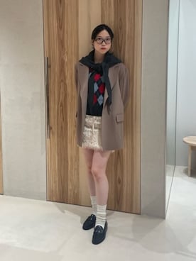 「ATTISESSION（アティセッション）のアイテム（テーラードジャケット）」を使った、oomotoさん（レディース・162cm）の冬コーディネート