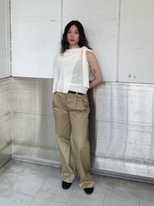 ATTISESSION ベルト 2タック ストレート パンツ アティセッション ATTISESSION＞ベルト 2タック ストレート パンツ（その他パンツ