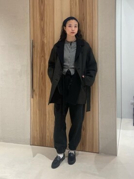 「ATTISESSION（アティセッション）のアイテム（その他アウター）」を使った、oomotoさん（レディース・162cm）の冬コーディネート