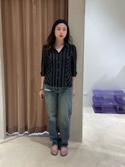 ATTISESSION＞スリム ストレート デニム パンツ（その他パンツ