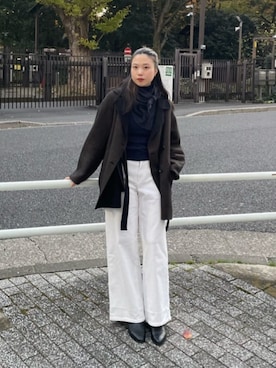 「ATTISESSION（アティセッション）のアイテム（その他アウター）」を使った、oomotoさん（レディース・162cm）の冬コーディネート