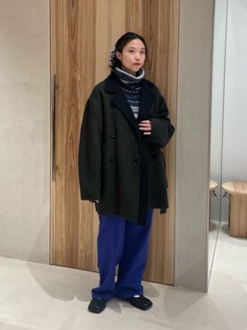 「ATTISESSION（アティセッション）のアイテム（その他アウター）」を使った、oomotoさん（レディース・162cm）の冬コーディネート